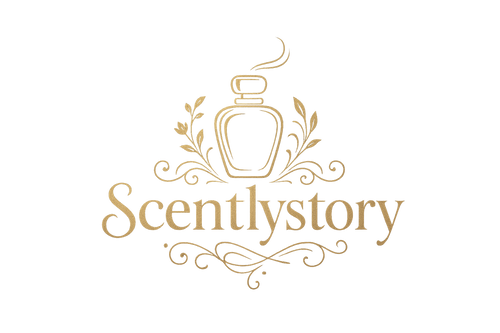 genere moi un mafnifique logo de parfum avec ecrit scentlystrory